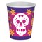 Party Central Club Pack of 96 Pink and Purple Day of the Dead Skull Head Halloween Disposable Cups 9oz.
